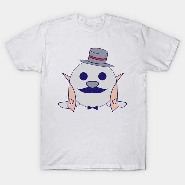 Kawaii Cute Inspector Baby Seal T-Shirt by vystudio